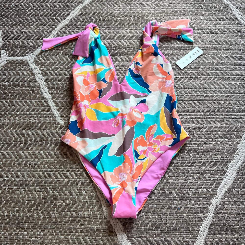 KIKIRIO Floral One Piece Sz L